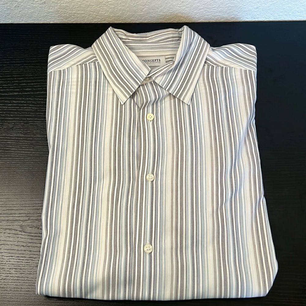 Concepts by Claiborne Men's Collared Long Sleeve Button Down Shirt ~ Size XL